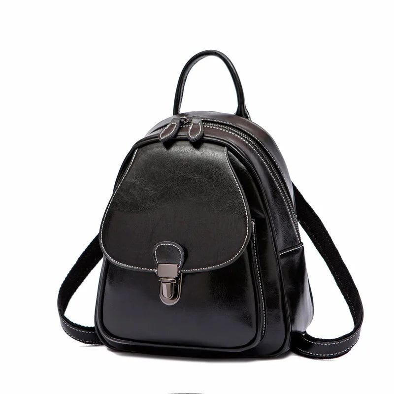 2019 Hot-selling Custom Cowhide Leather Laptop Classical Vintage Backpack