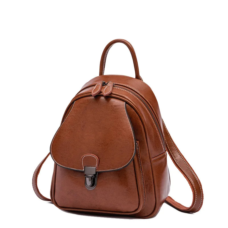 2019 Hot-selling Custom Cowhide Leather Laptop Classical Vintage Backpack