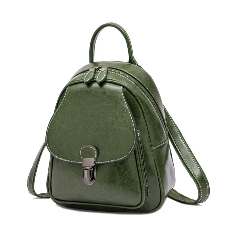 2019 Hot-selling Custom Cowhide Leather Laptop Classical Vintage Backpack