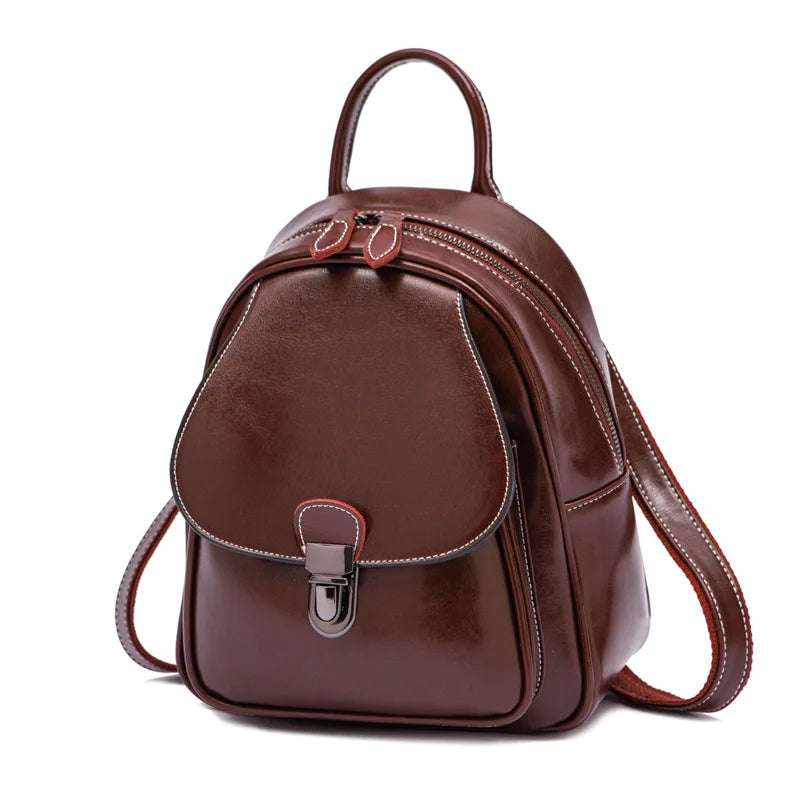 2019 Hot-selling Custom Cowhide Leather Laptop Classical Vintage Backpack