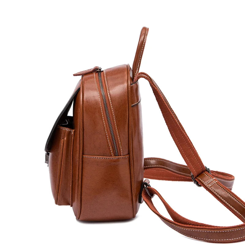 2019 Hot-selling Custom Cowhide Leather Laptop Classical Vintage Backpack