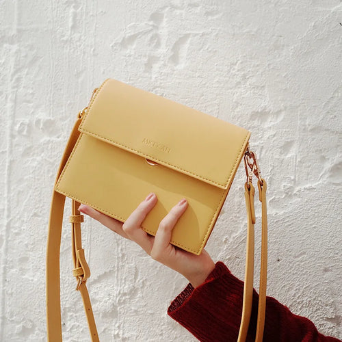 2019 New Spring/summer Small square Bag Double Compartment PU Organ Bag Wide Shoulder Strap Cross-body Ins Super Hot Sale Bag