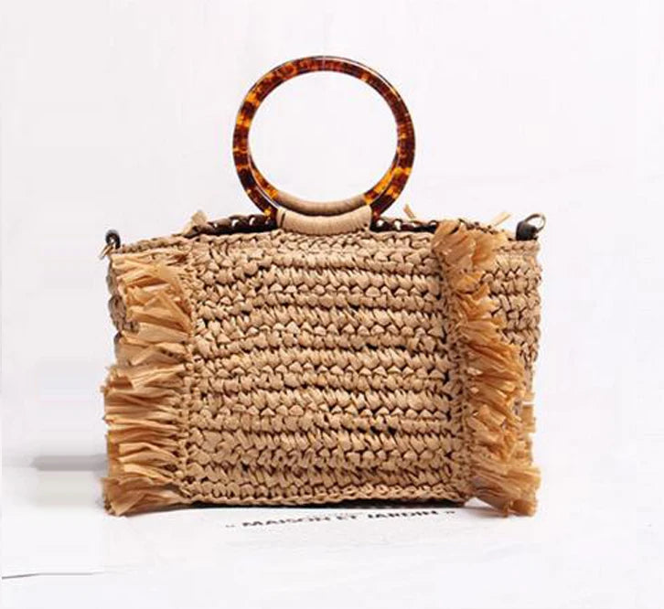 2019 New Style Summer Raffia Straw Handbag Shoulder Bag