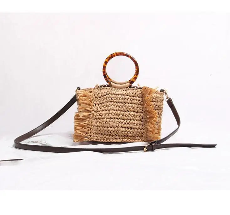 2019 New Style Summer Raffia Straw Handbag Shoulder Bag