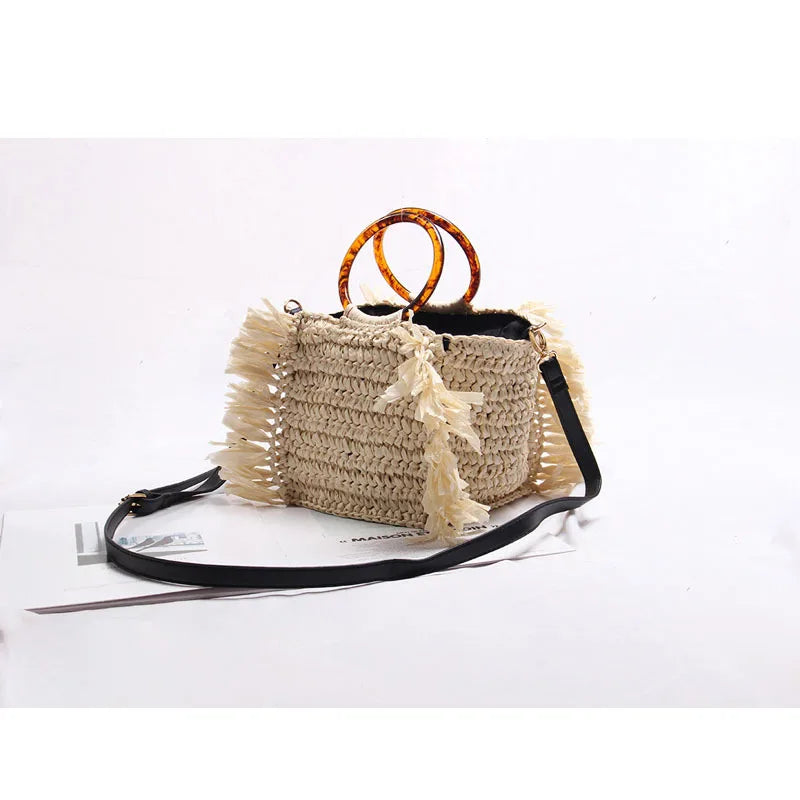 2019 New Style Summer Raffia Straw Handbag Shoulder Bag