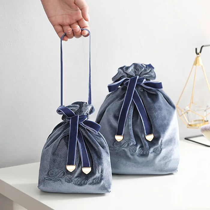 2021 Fashion Hot Selling Custom Logo Large Capacity Pull Rope Velvet Gift Bag