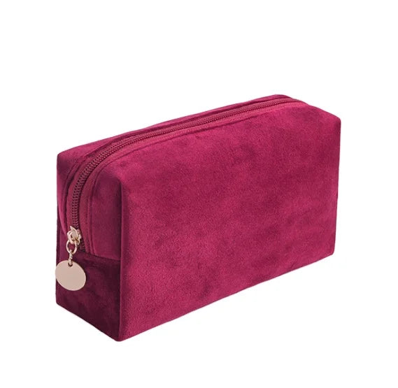 2021 New Design Custom Luxury Soft Velvet Storage Makeup Case Bags Cosmetic Pouch for Women