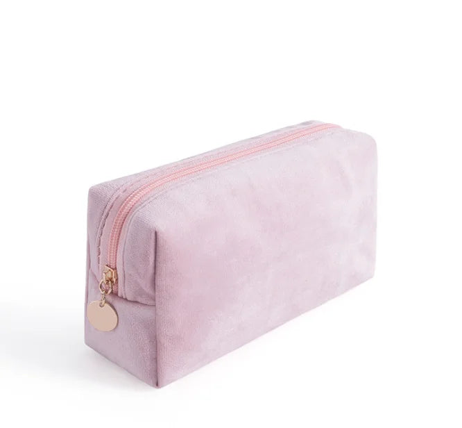 2021 New Design Custom Luxury Soft Velvet Storage Makeup Case Bags Cosmetic Pouch for Women