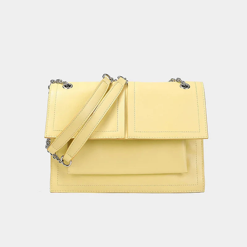 2021 Summer NEW PU Multi-layer Large Capacity Armpit Bag Hot square Shoulder Bag Unique Crossbody Bags