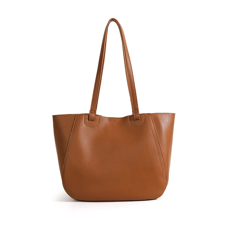 2022 Autumn and Winter New Simple Large Handbag OL Retro Large Capacity Women's Shoulder Bag