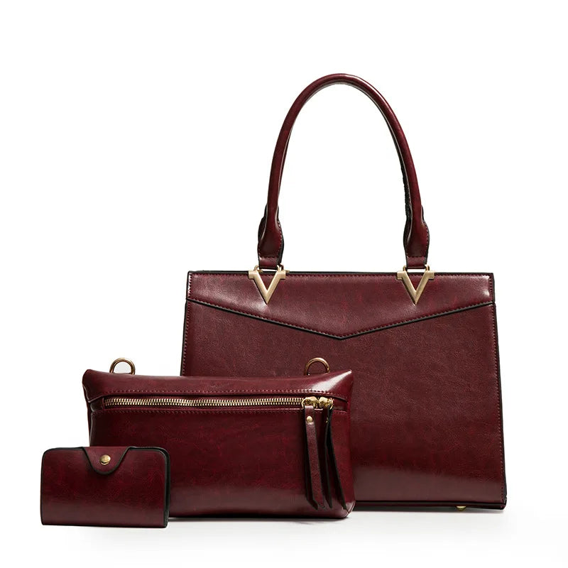 2022 Fashion Handbags for Women 3 in 1 Set Bag Patent Handbags Set