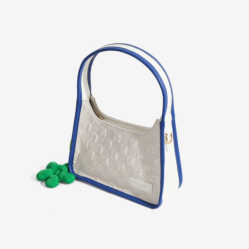 2022 New Casual Plaid Horizontal square Handbag Women Shoulder Bag