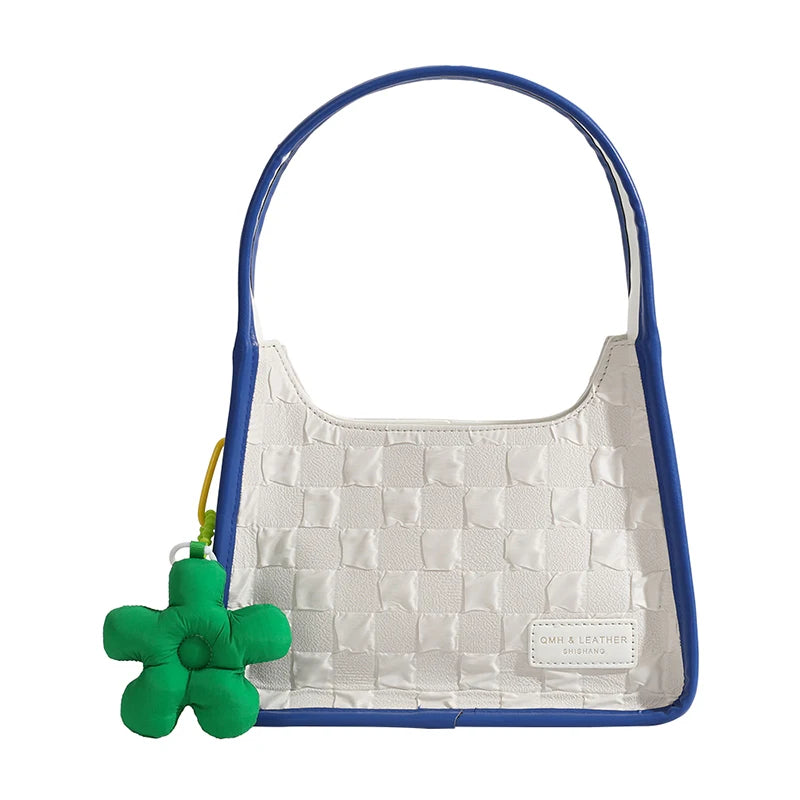 2022 New Casual Plaid Horizontal square Handbag Women Shoulder Bag