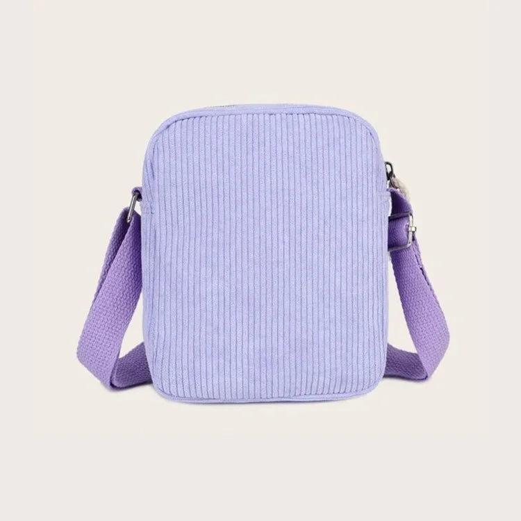 2022 New Custom Personal Logo Lady Mini Lavender Corduroy Single Shoulder Bag