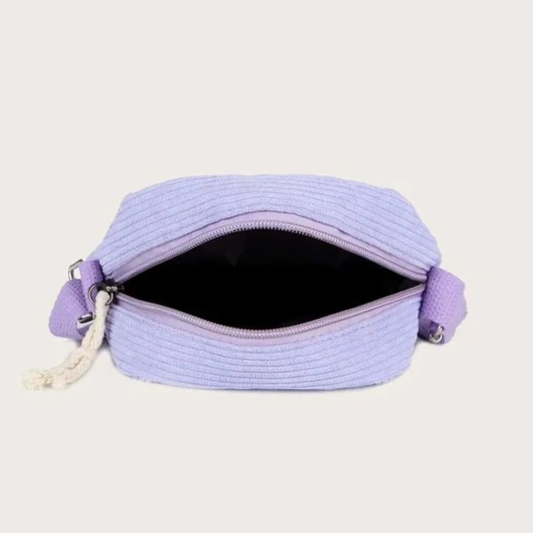 2022 New Custom Personal Logo Lady Mini Lavender Corduroy Single Shoulder Bag
