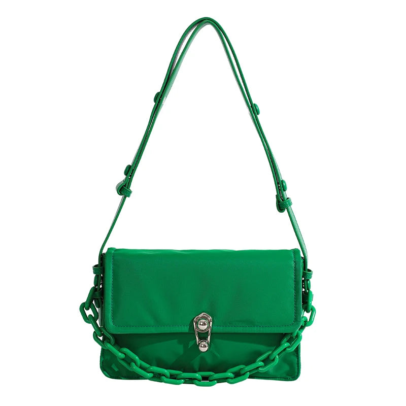 2022 New Design square Casual Fashion Retro Green Underarm Bag Women's Shoulder Bag