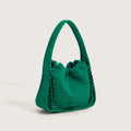 2022 New Knitted Small Bag Vertical Grain Drawstring Handbag