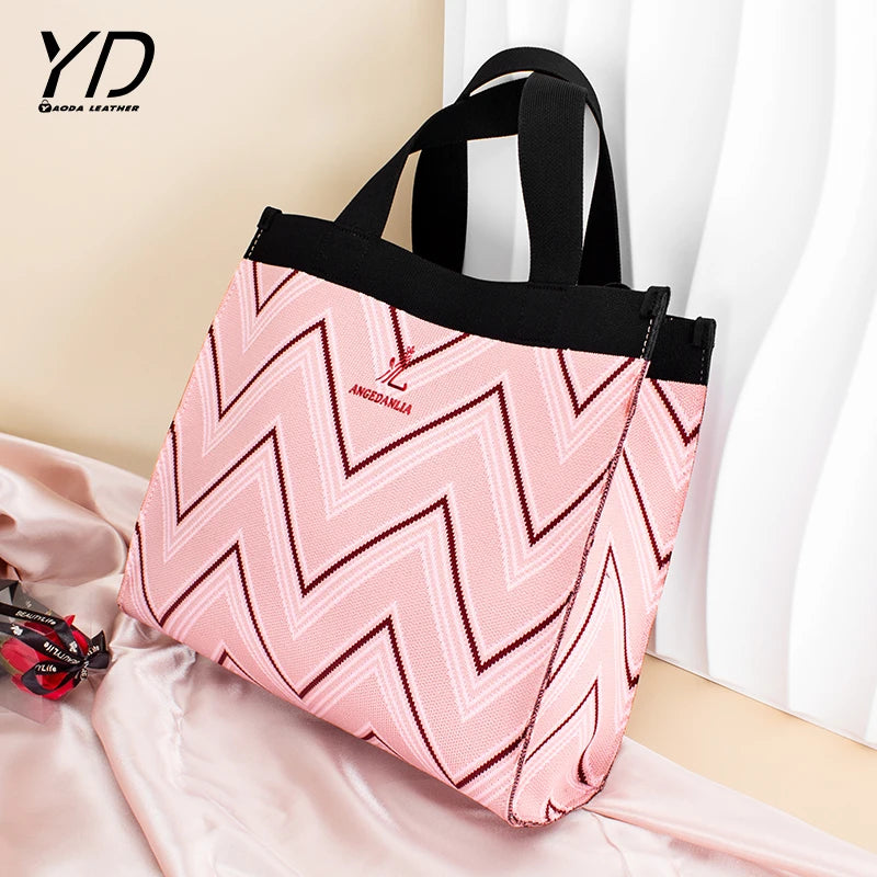 2023 Hot Sale Crochet Bag Portable Knitted Woven Tote Bags for Women
