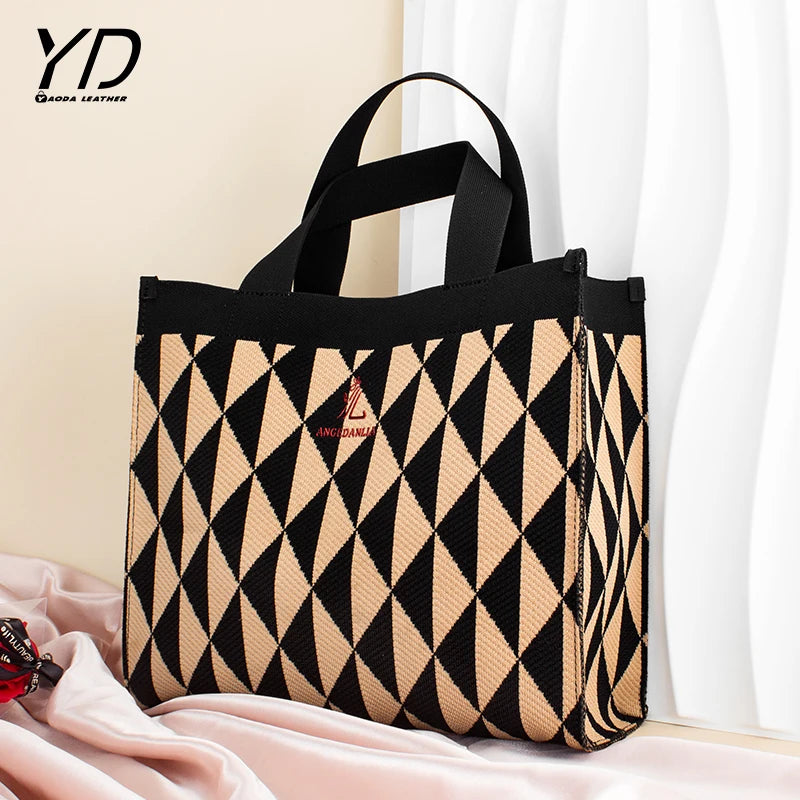 2023 Hot Sale Crochet Bag Portable Knitted Woven Tote Bags for Women