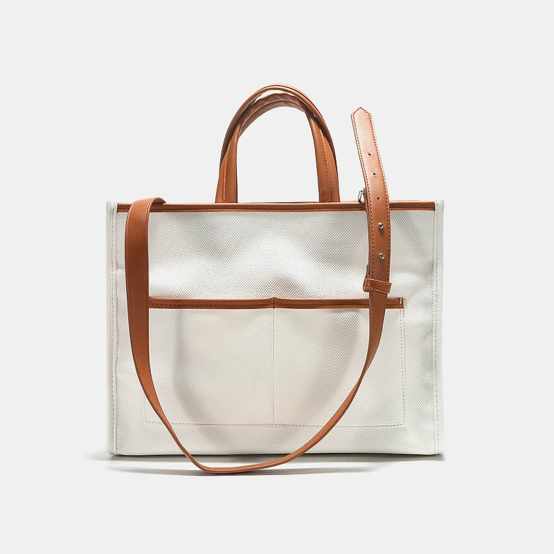 2023 New Color Contrast Tote Bag Fashion Large Capacity Women's Bag
