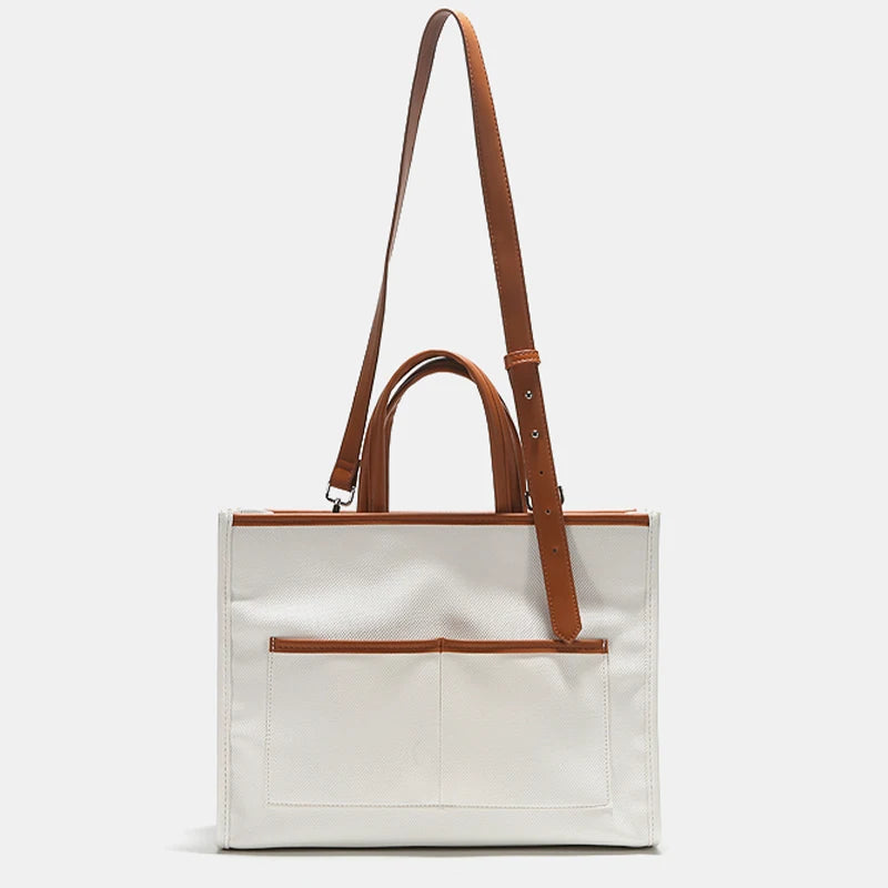 2023 New Color Contrast Tote Bag Fashion Large Capacity Women's Bag