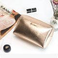 2023 Popular Rose Gold Exquisite Bright Leather Waterproof PU Cosmetic Bag