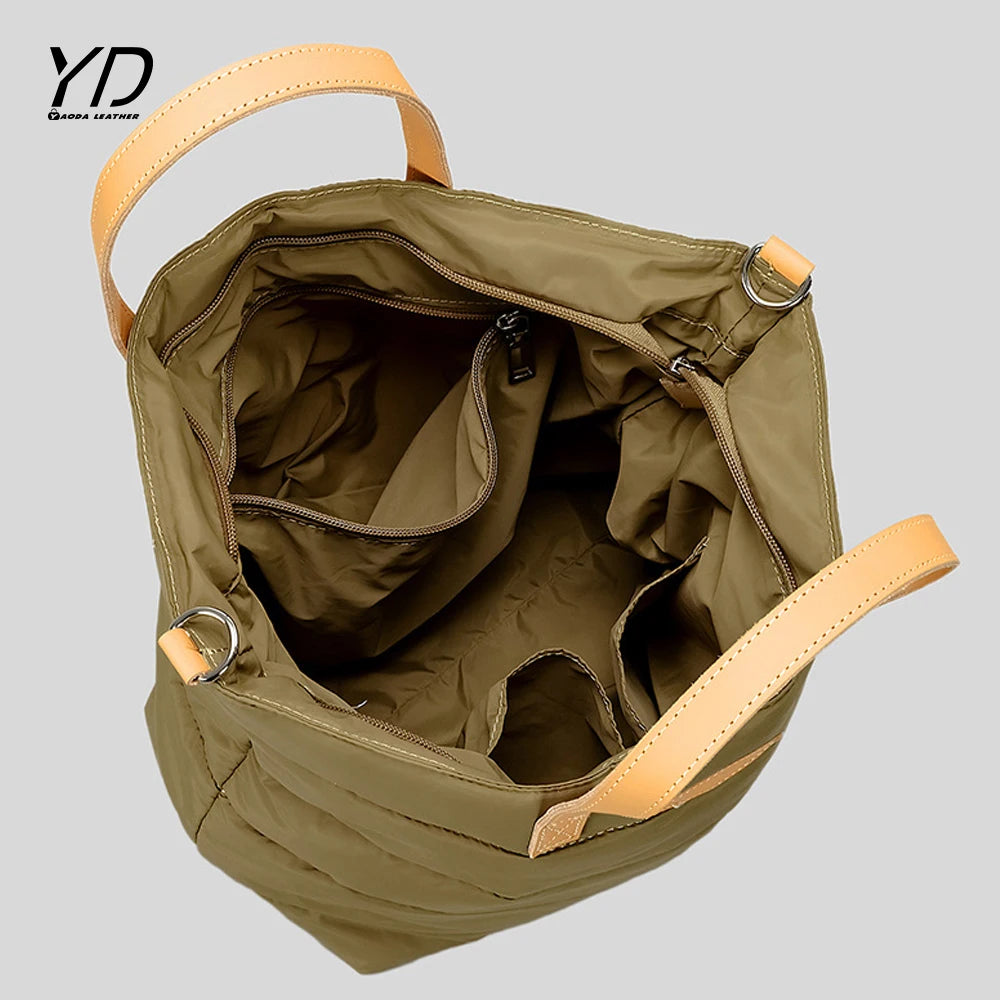 2024 High Quality Add Custom logo Puffer Shoulder Bag Shopping Travel Handbag Crossbody Cloud Puffer Women Quilted Tote Bag