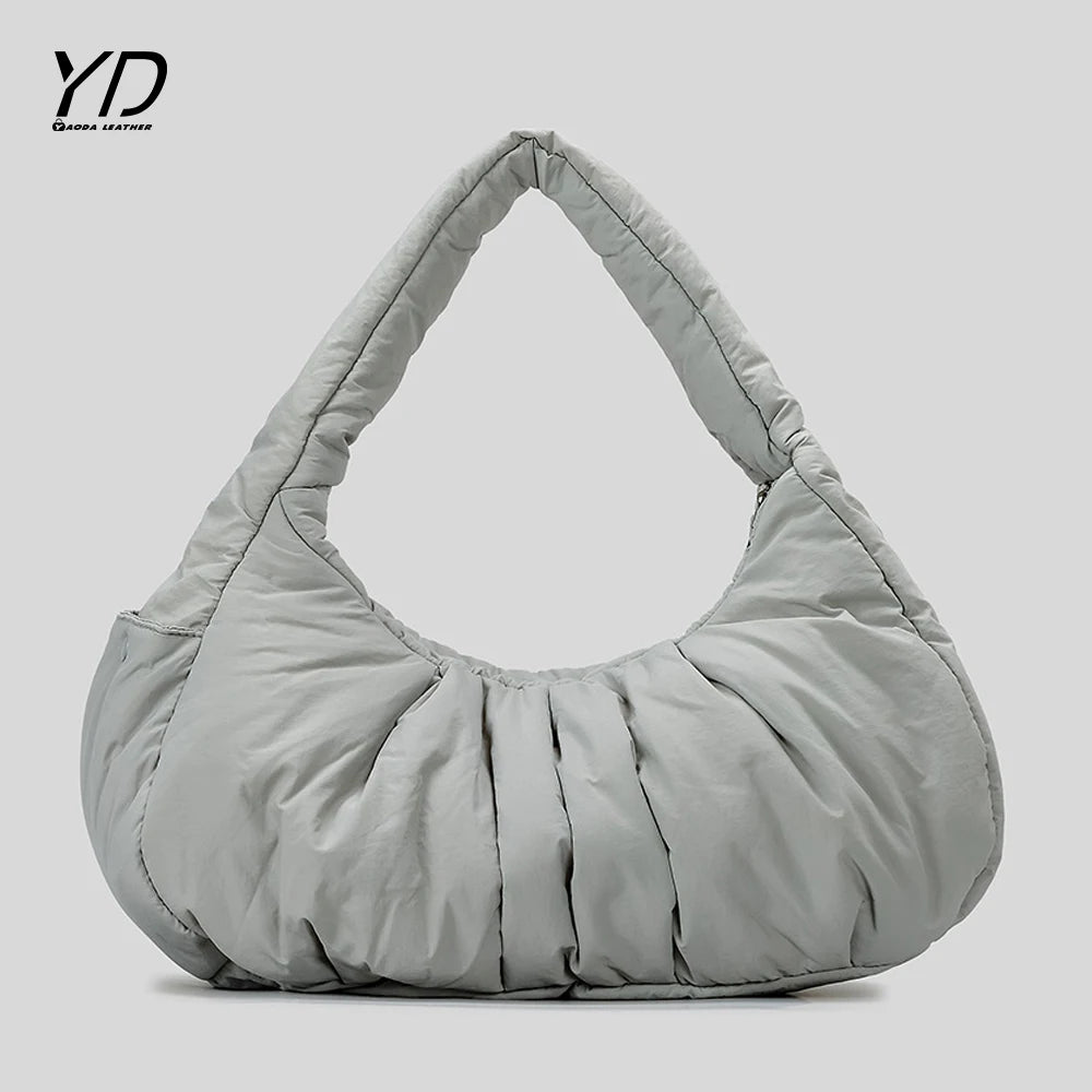 2024 New Puffy Handbag Puffer Cloud Shoulder Bag Tote Bag Women Quilted Puffer Bag Custom Logo