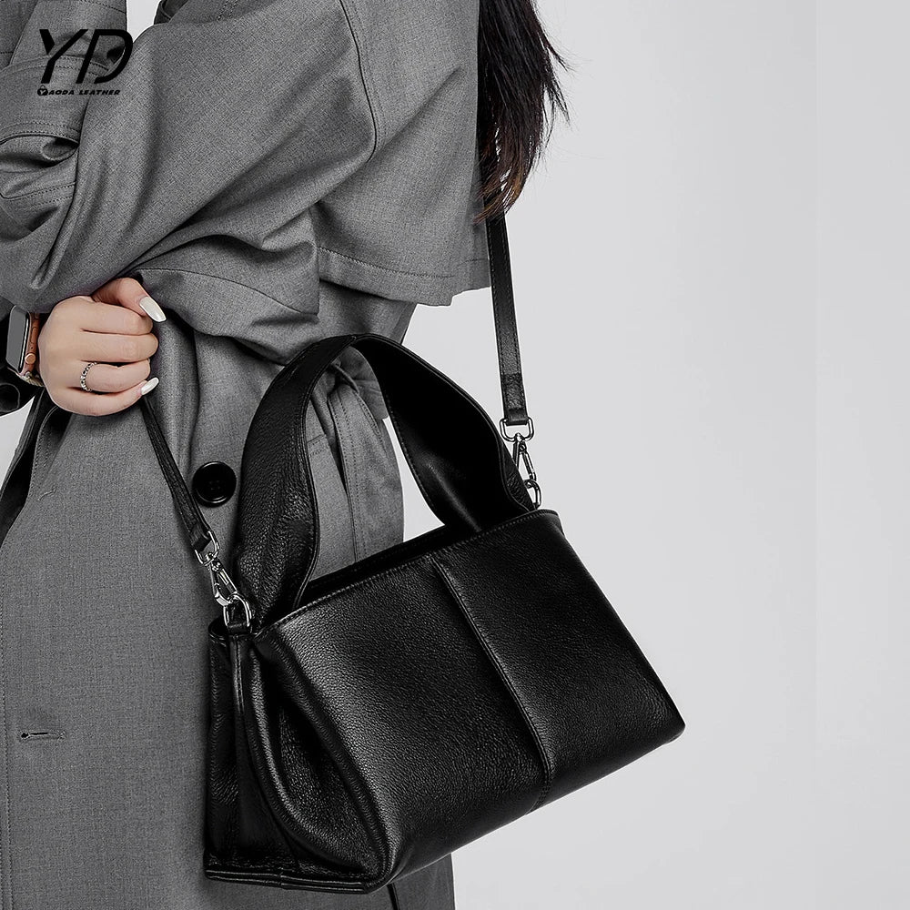 2024 OEM Custom logo Luxury Genuine Leather Women's Shoulder Bags Classy Lady Handbags With High Quality