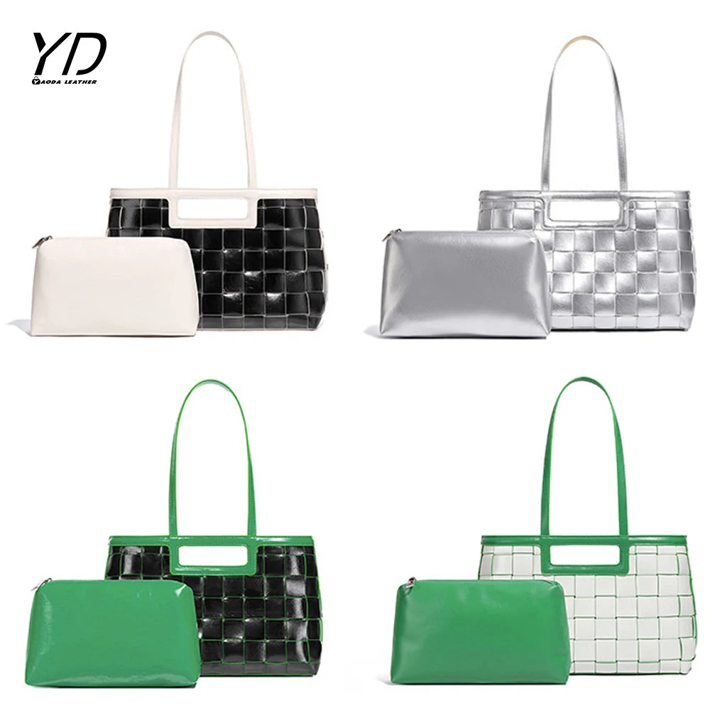 2025 Customized Women's Bag Large Capacity Fashionable Woven Shoulder Bag