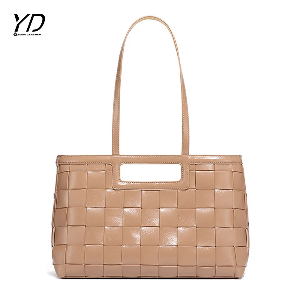 2025 Customized Women's Bag Large Capacity Fashionable Woven Shoulder Bag