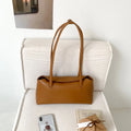 2025 Korean Style Simple All-match Fashion Women's Handbag Solid Color Flip PU Shoulder Bag Two Straps Polyester