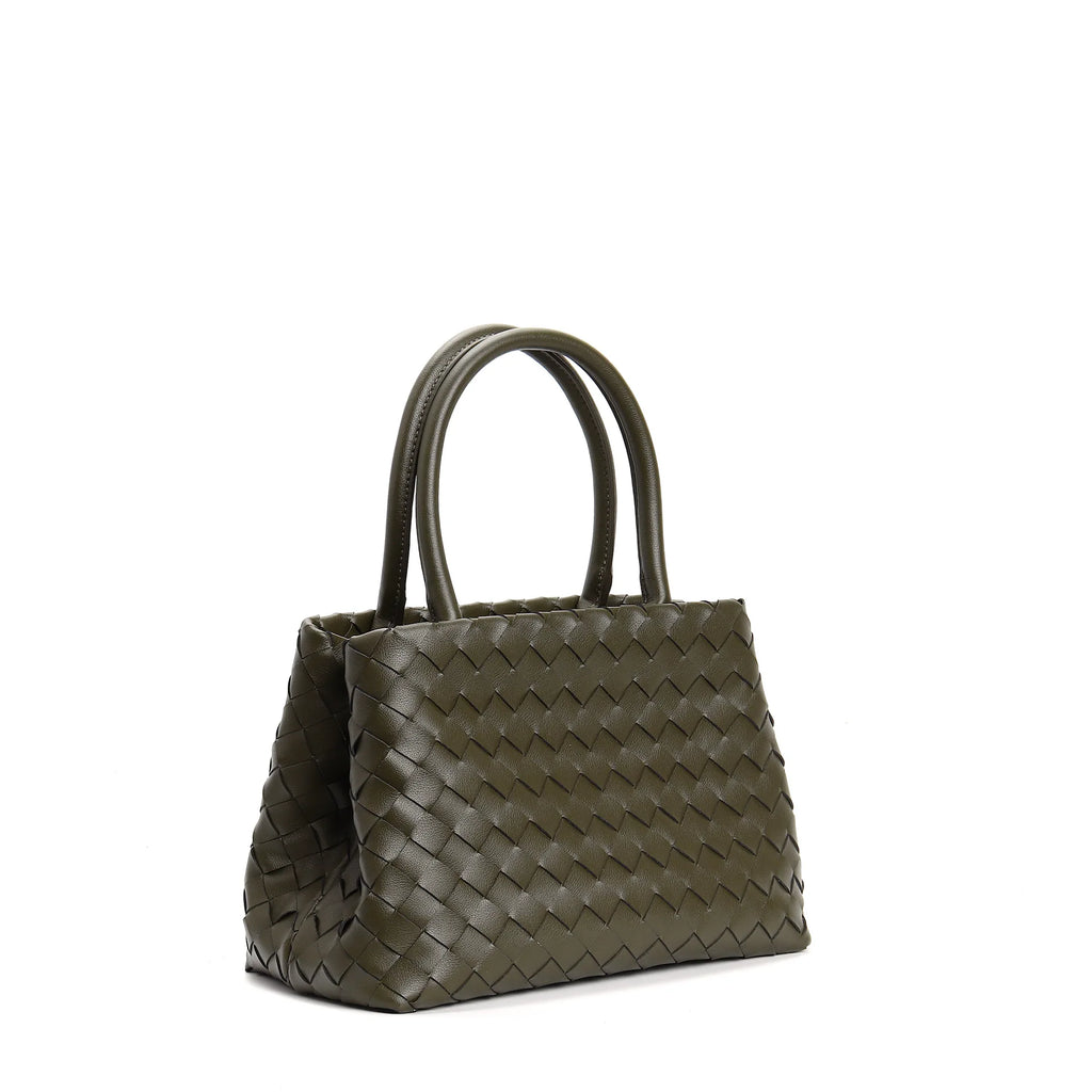 2025 Luxury Fashion Cowhide Women's Handbags New Genuine Leather Woven Crossbody Shoulder Bags Handwoven Ladies Bag