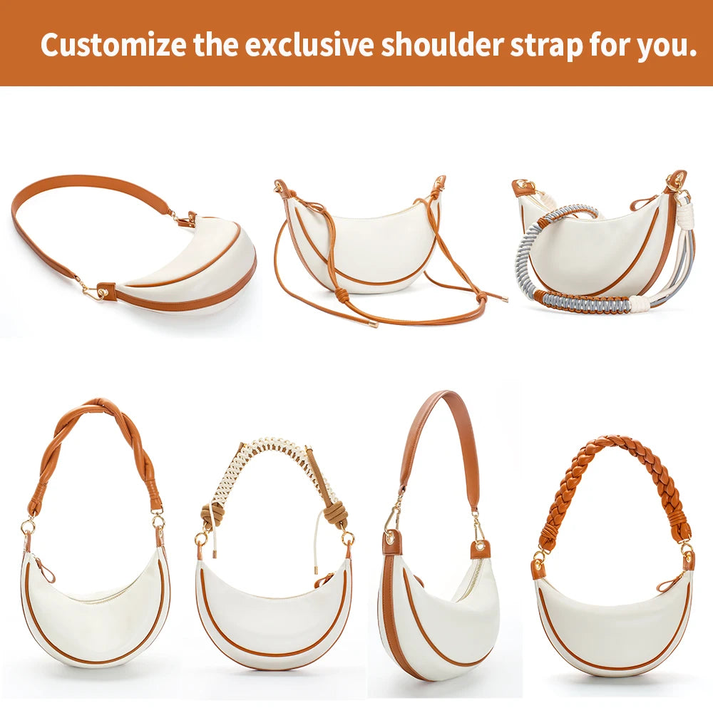 2025 New Arrival Good Quality Pu Leather Underarm Bag Handbag with Different Bag Strap