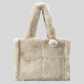 2025 New Customize Faux Fur Shoulder Bag Lady Soft Winter Furry Plush Fleece Handbag Wholesale