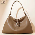 2025 New Elegant Large Capacity Women's Handbags Soft Genuine Leather Tote Bag Fashion High Quality Women Shoulder Bags