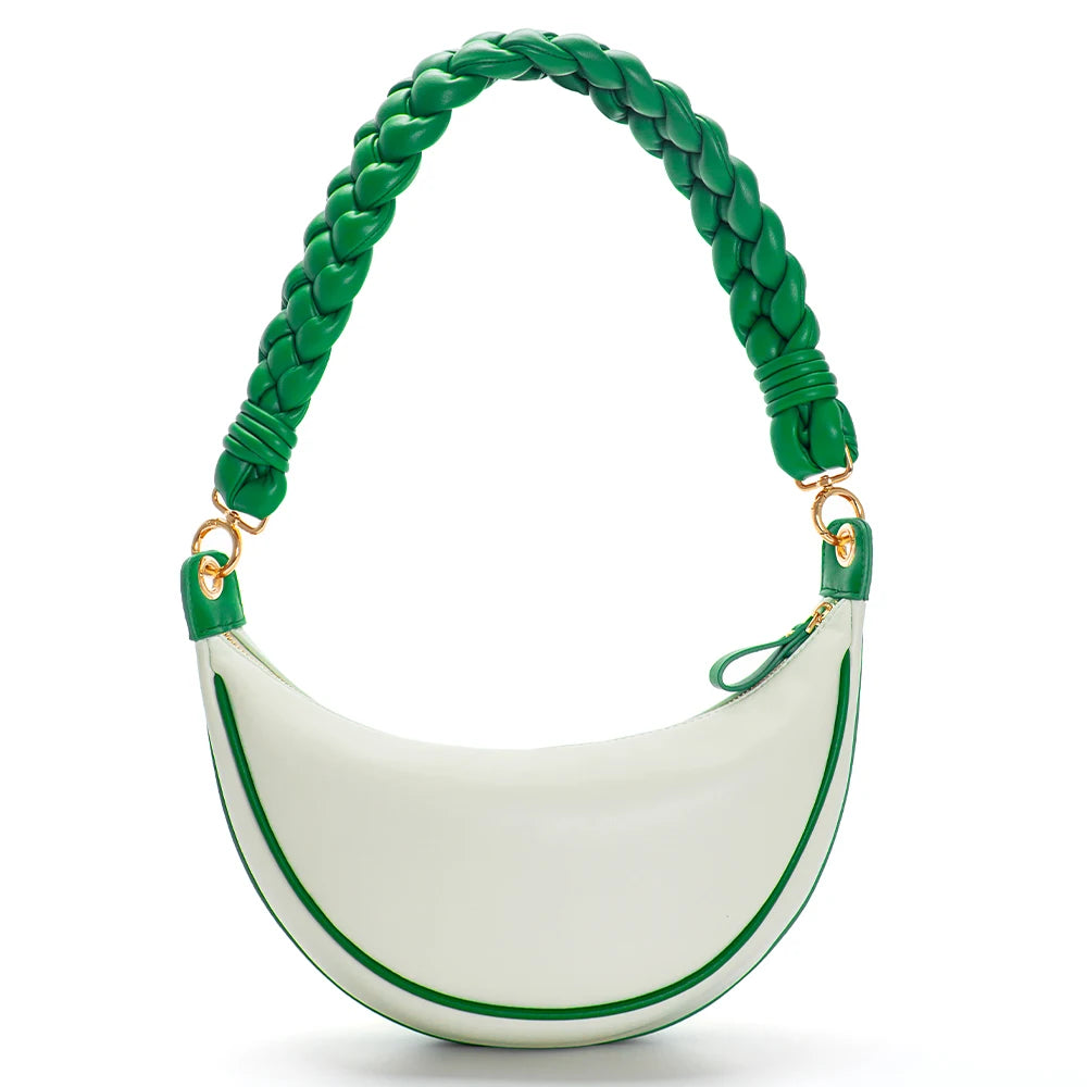 2025 New Fashion Good Quality Pu Leather Underarm Bag Handbag with Different Bag Strap