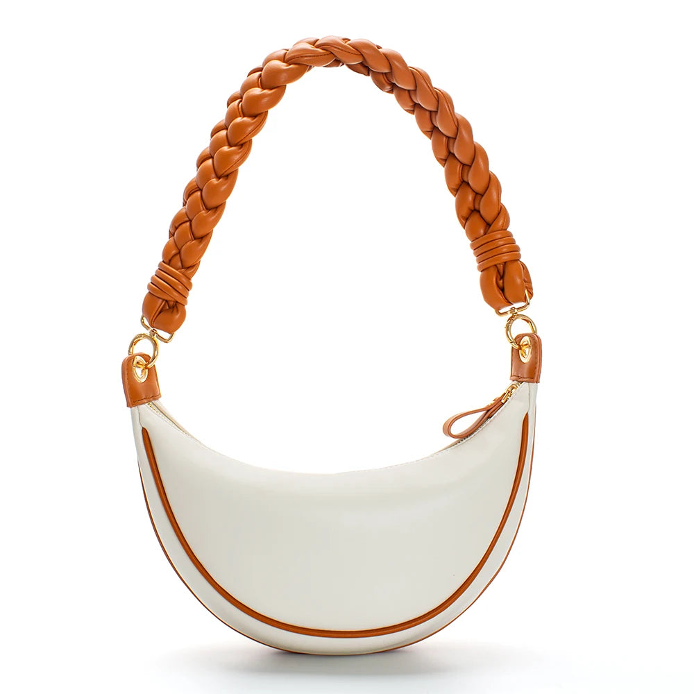 2025 New Fashion Good Quality Pu Leather Underarm Bag Handbag with Different Bag Strap