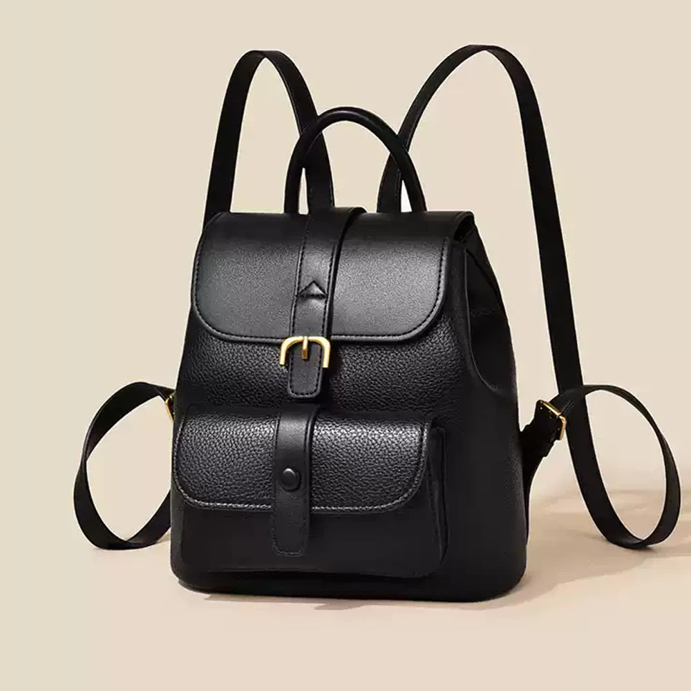 2025 New Large Capacity Travel Backpack Lightweight Leisure PU Leather Women's Bag