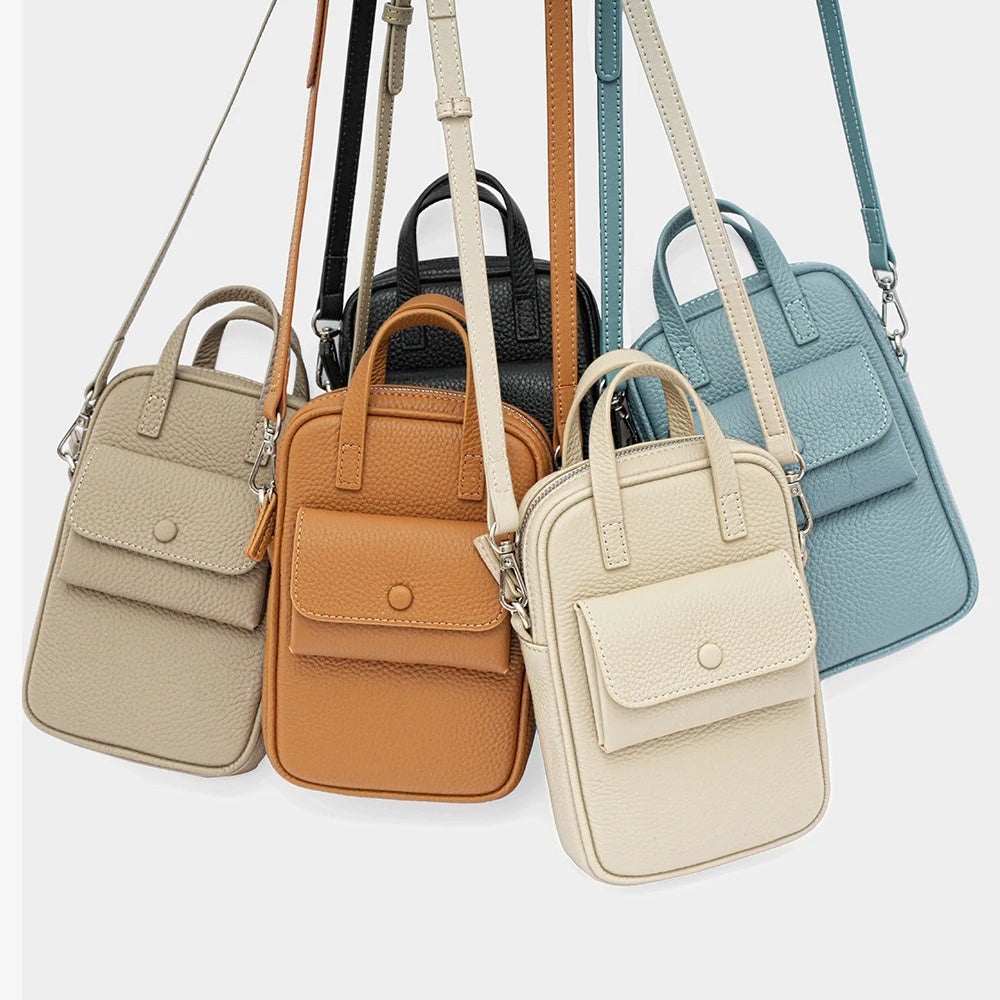 2025 New Women's Genuine Leather Crossbody Shoulder Bag Fashion Women's Shoulder Bags Small Shoulder Mobile Phone Purse