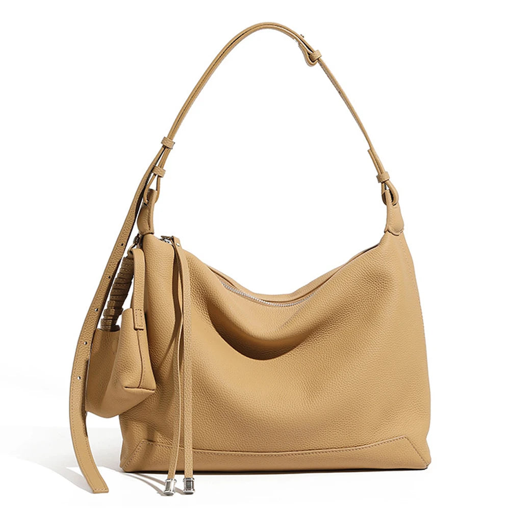 2026 Custom Trend Handbags Genuine Leather Fashion Elegant Shoulder Underarm Bag for Women