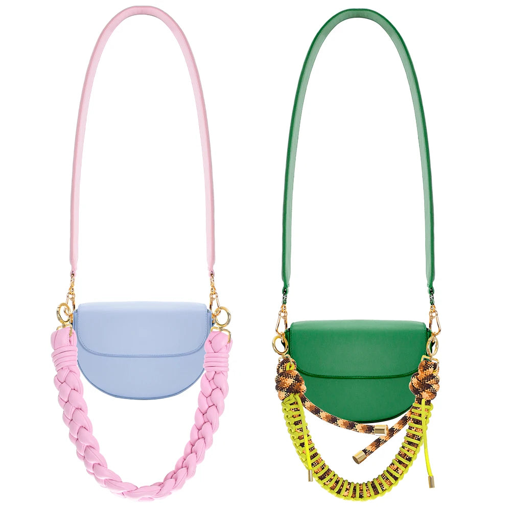 2026 Customized Retro High Quality Women's Shoulder Bag Fashion Saddle Bag with Different Bag Strap