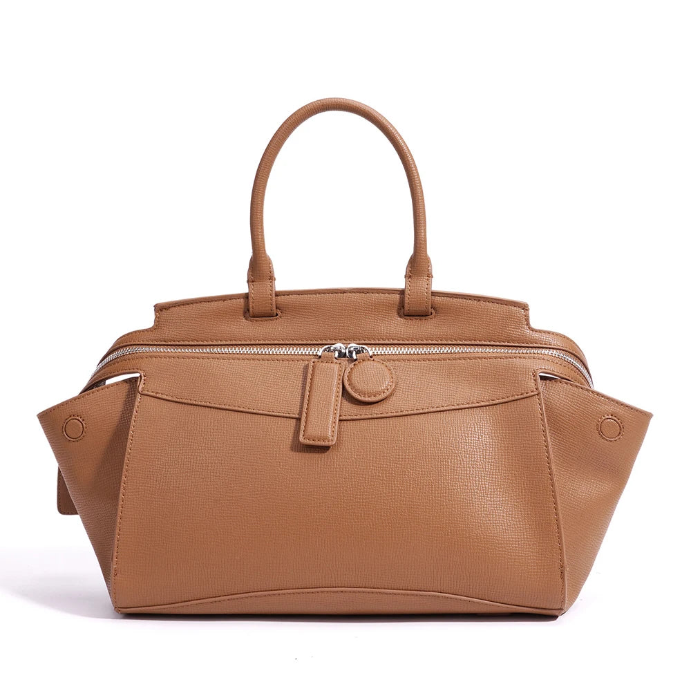 2026 Early Spring Custom Wholesale Genuine Leather Large Capacity Crossbody Shoulder Bags and Retro Women's Handbags