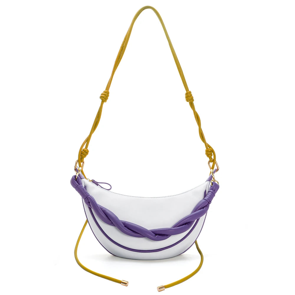 2026 Fashion Good Quality Pu Leather Underarm Bag Handbag with Different Bag Strap