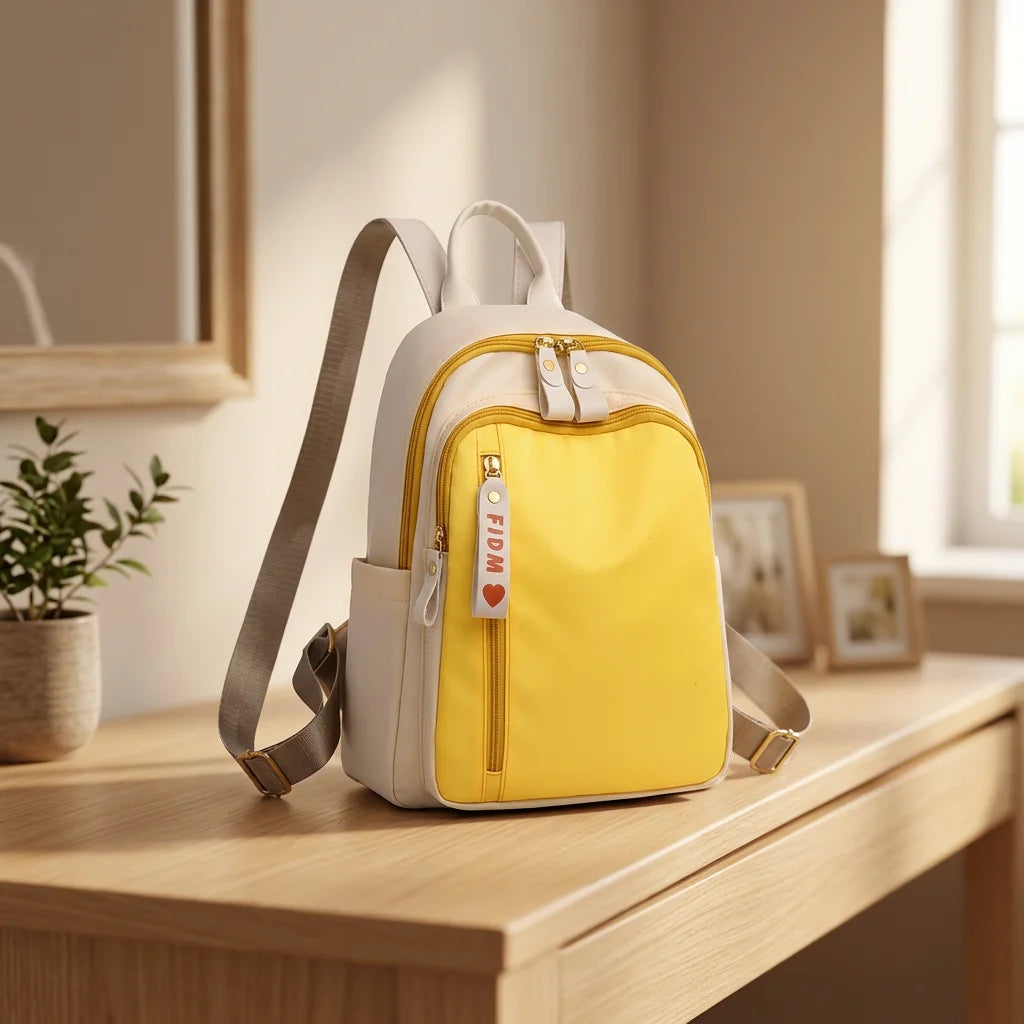 2026 Hot Selling New Fashion Lady Custom Design Large Capacity Oxford Waterproof School Backpack Stylish Geometric Nylon Daily
