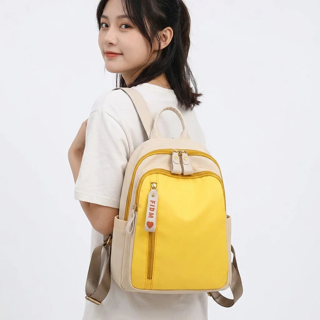 2026 Hot Selling New Fashion Lady Custom Design Large Capacity Oxford Waterproof School Backpack Stylish Geometric Nylon Daily