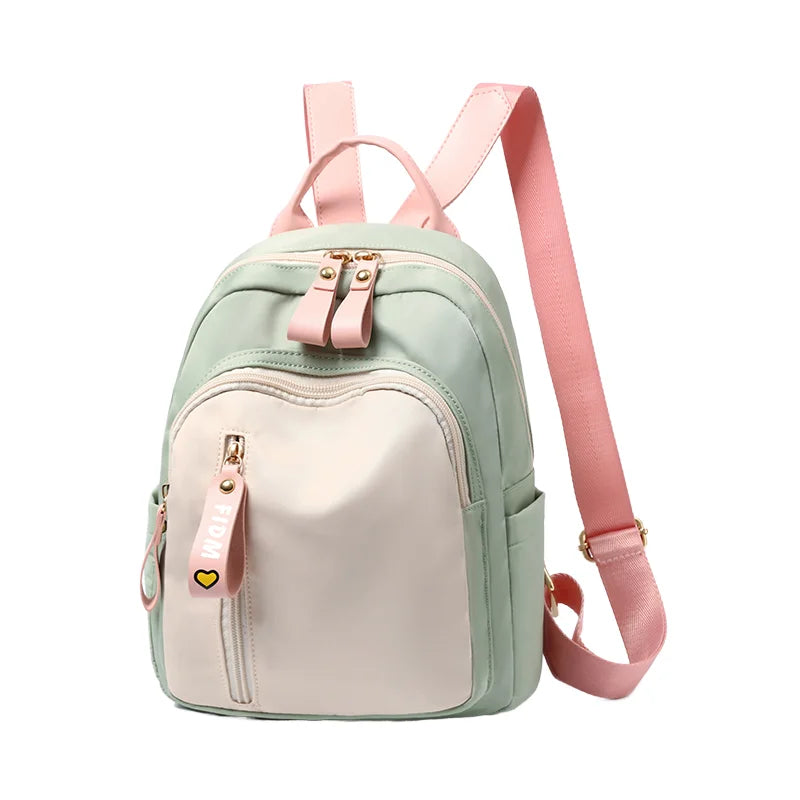 2026 Hot Selling New Fashion Lady Custom Design Large Capacity Oxford Waterproof School Backpack Stylish Geometric Nylon Daily