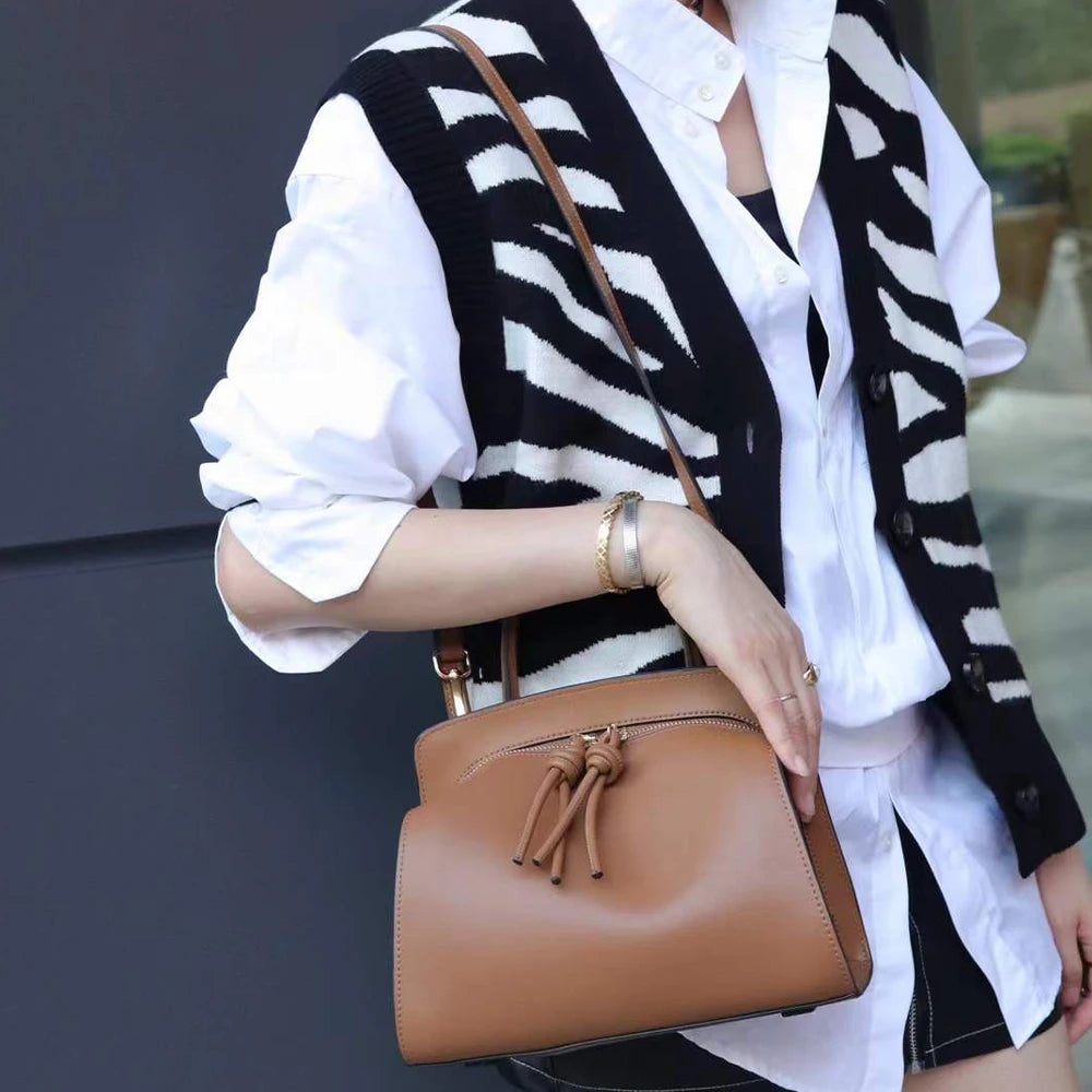 2026 Ladies Luxury Genuine Leather Handbags Famous Brands' Designer Women's Purses with Zipper