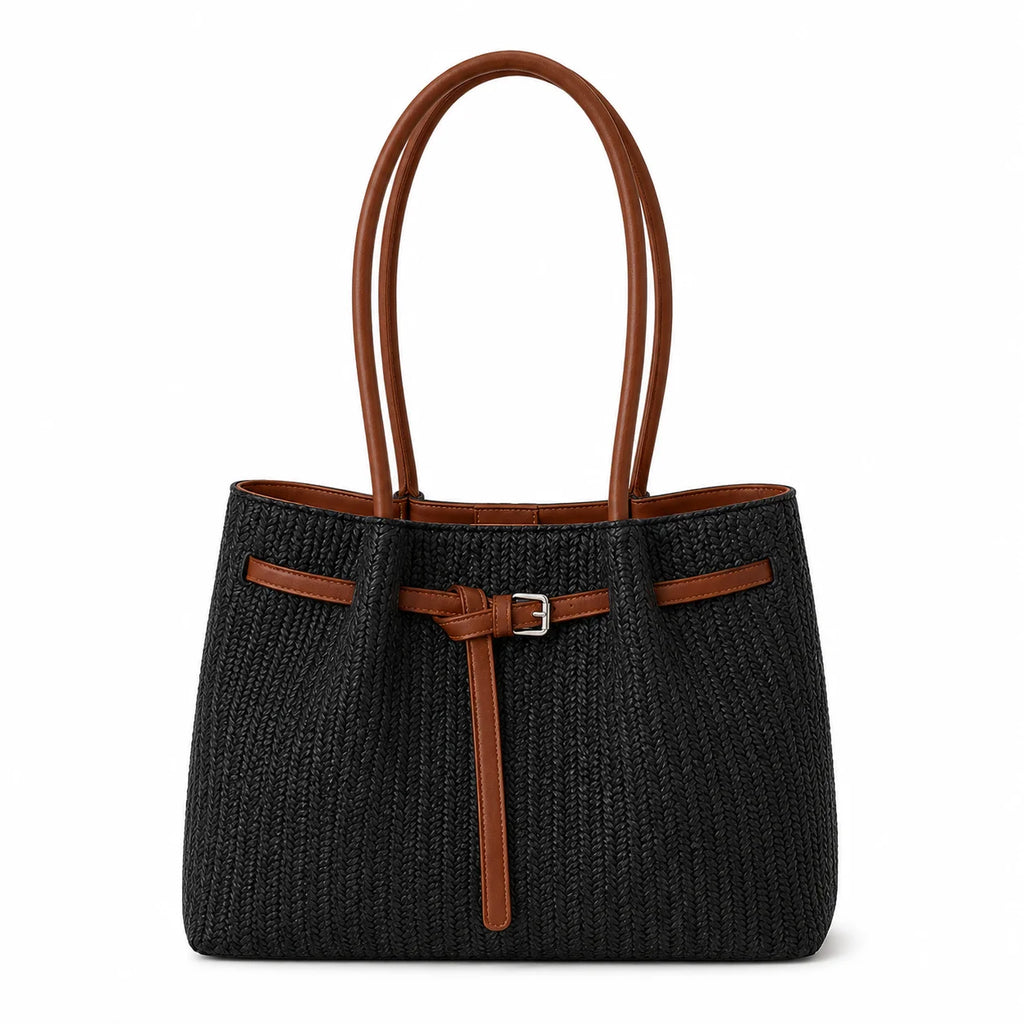 2026 New Arrival custom made PU Handbag Vintage Women Summer Vacation Beach Casual Tote Bag Large Capacity Zipper Closure Waterproof