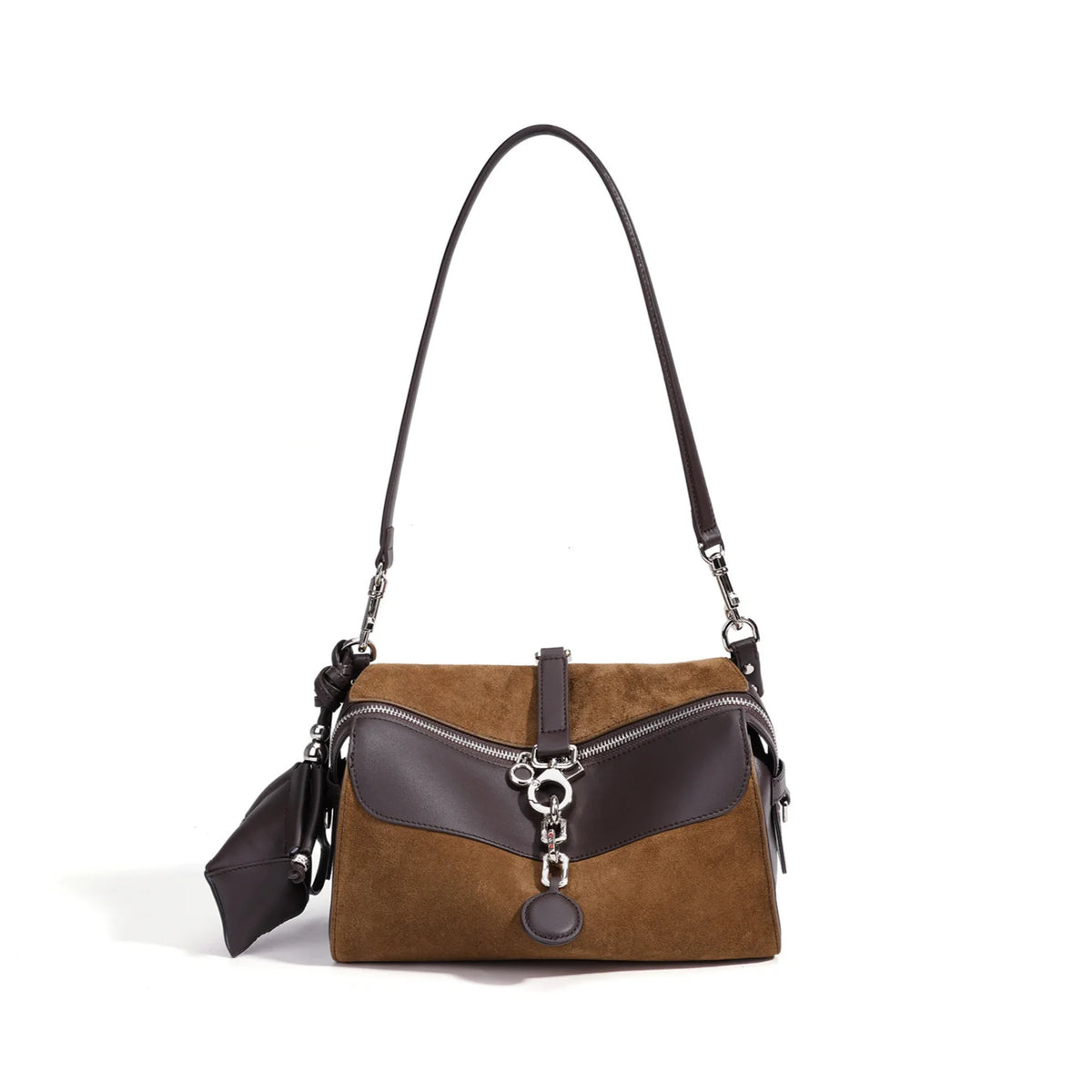 2026 New Design Suede Bags Leisure Fashion Nubuck Cowhide Women's Shoulder Bags Underarm Bags Genuine Leather Ladys Bags